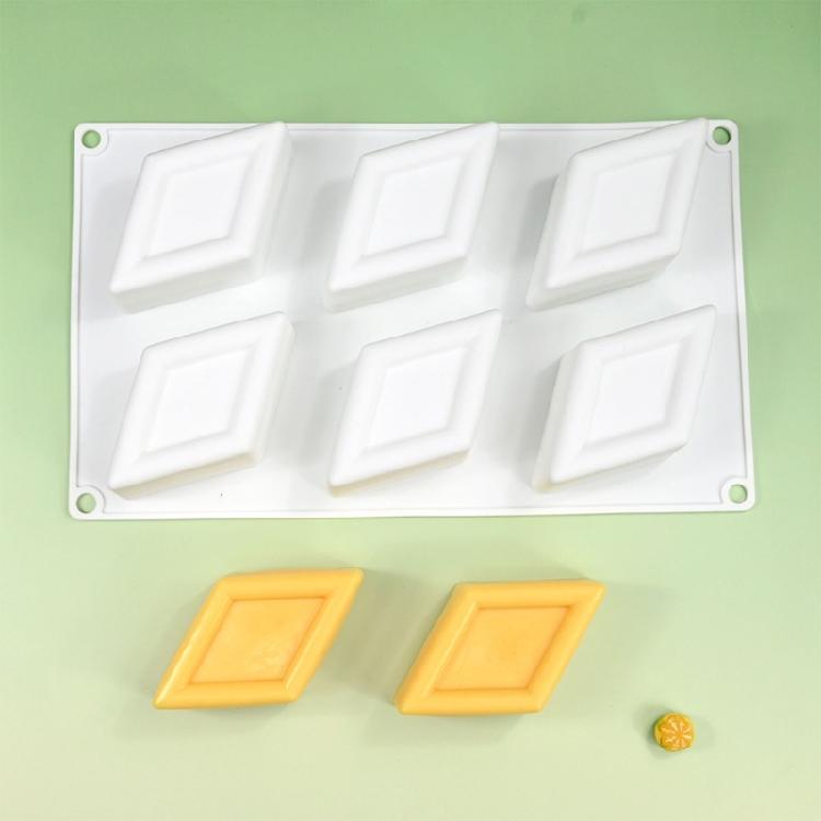 Mousses Cake Decorating Molds Silicone Molds Rhombic Shape Chocolate Molds Holiday Dessert Cake Baking Tool Nonstick