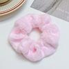 Solid Soft Plush Wide Hair Band For Women Girls Ponytail Holder Hair Tie Fluffy Rubber Band Scrunchie Hair Accessories