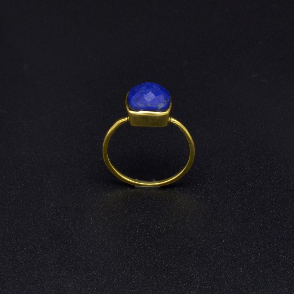 Lapis Lazuli 925 Sterling Silver Ring, Natural Gemstone Handmade Women Boho Ring