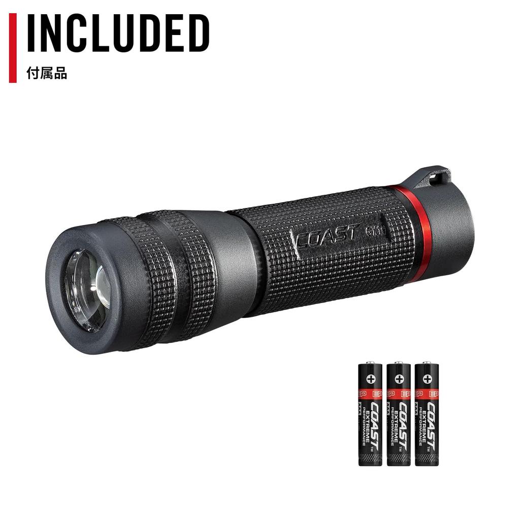 COAST GX10 LED Max 550 Durable Polymer Resin Waterproof and Compatible with Both Dry and Rechargeable Ideal for Crime Prevention and Disaster