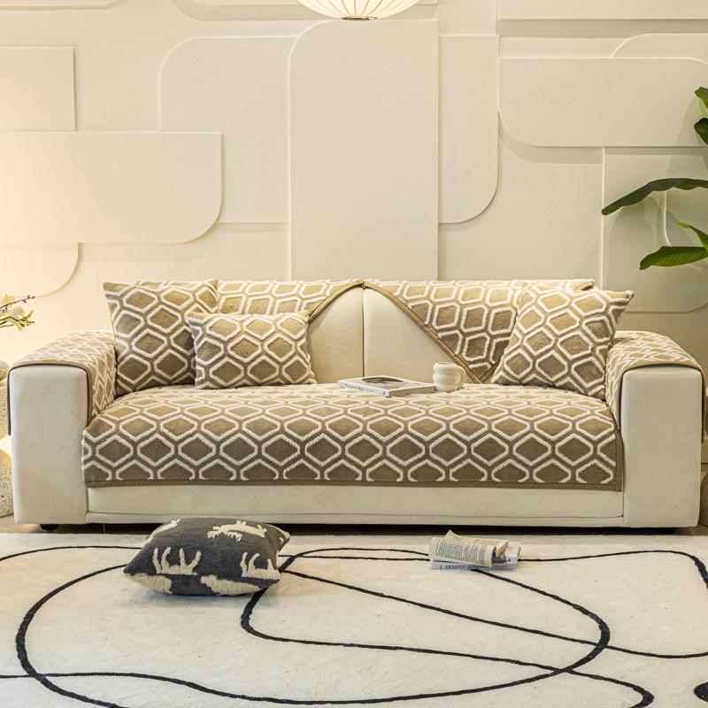 

Подушка для дивана, утолщенная зимняя плюшевая катионная жаккардовая подушка для дивана, комбинированная спинка для дивана, чехол для полотенца 70*70cm