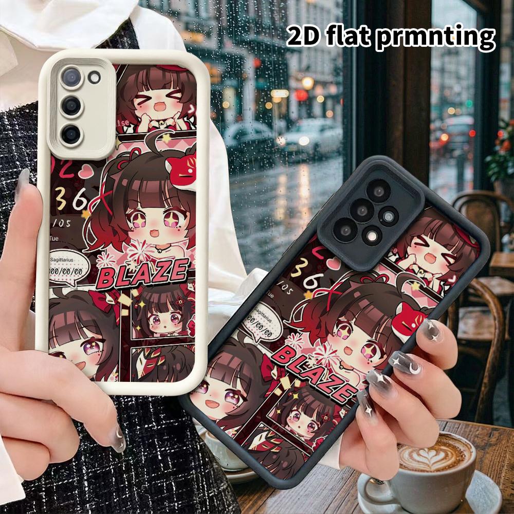 Phone case: 2D flat, suitable for Samsung Galaxy A34 A35 M05 M06 S20 S22 S21 FE Plus 5G, cartoon-style girl, perfect holiday gift for Christmas and Ha