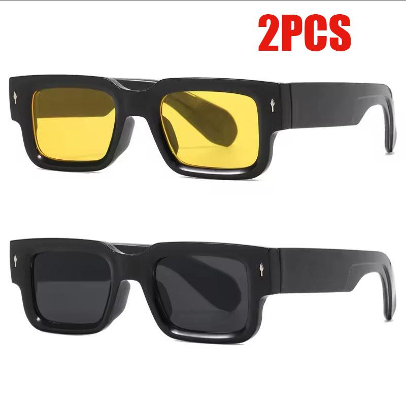 Popular Sunglasses with Rice Nails European and American Popular Square Sunglasses for Women
