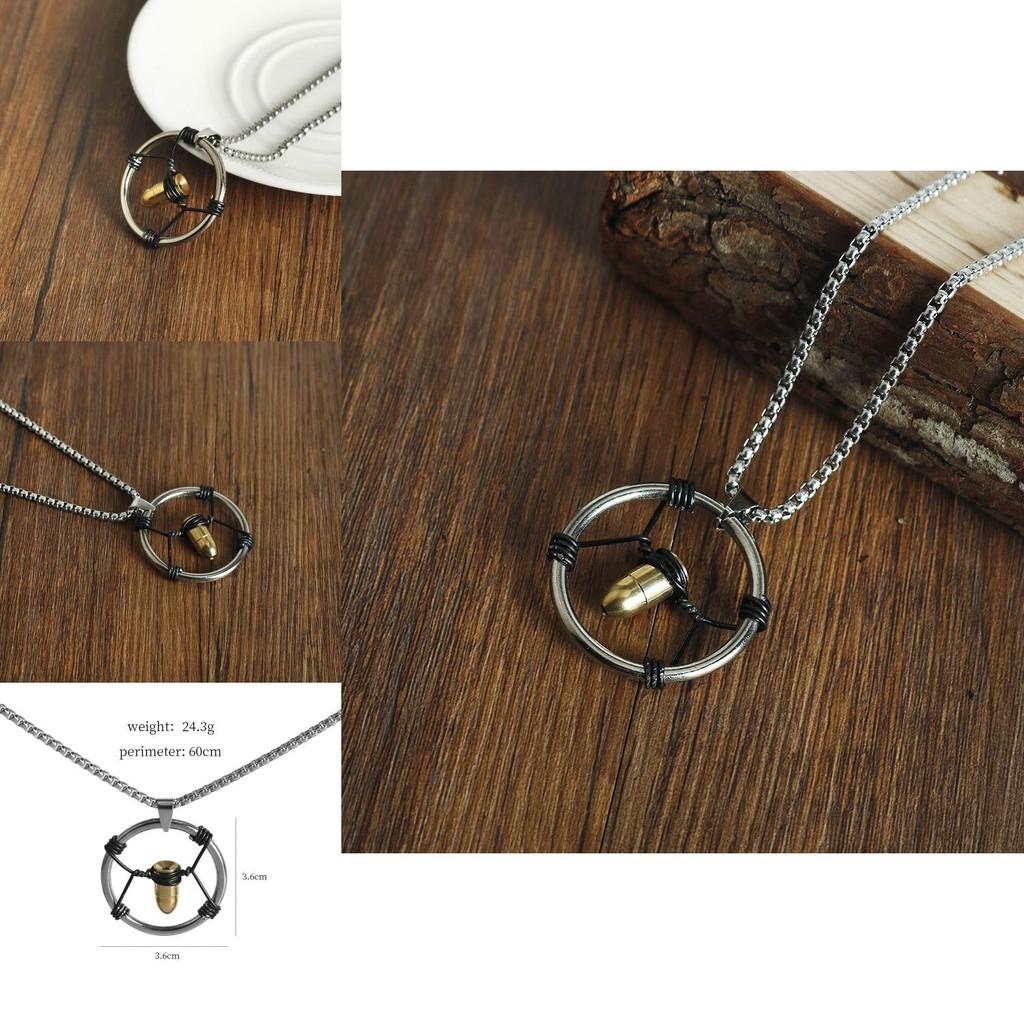 Cyberpunk 2077 Bullet Pendant Necklace With Geometric Design For Men And Women