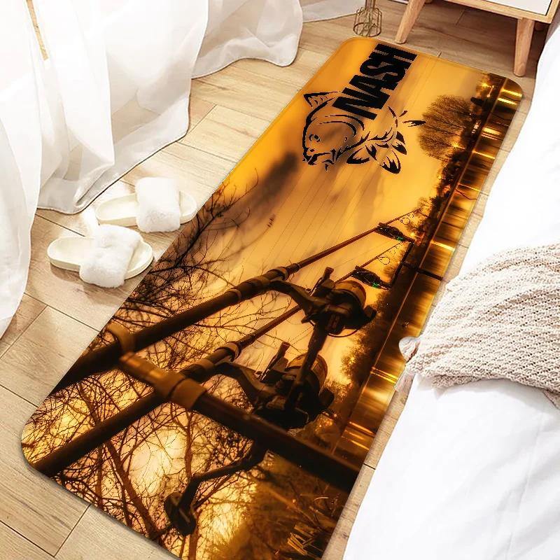 Nash Fishing Logo Non-slip Washable Doormat for Entrance, Kitchen, Living Room, Hallway, Bathroom – Angler’s Home Decor