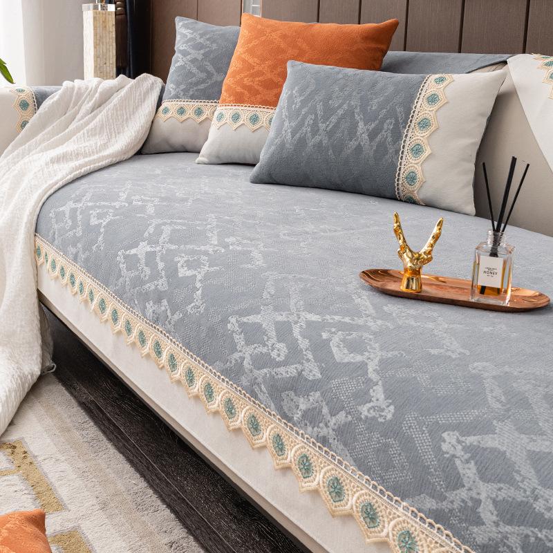 

Кожаный диван Специальная подушка для дивана Всесезонная универсальная подушка для сиденья Легкая синель Роскошная подушка Нескользящий универсальный чехол для дивана Чехол 70*70