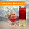 Disposable Martini Glasses for Parties 5oz,Plastic Martini Glasses Disposable for Wedding Party Bowl Wine Ice Cream Fruit
