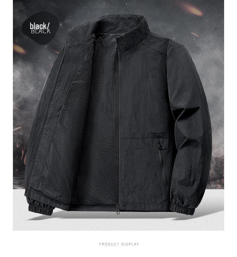 2026 Trendy Men's Lightweight Stand Collar Jacket - Spring/Autumn Casual Outerwear