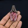 Kunzite Pendant, 999 Copper Wire Wrapped Gemstone Jewelry, Handmade Pendant, For Thanksgiving