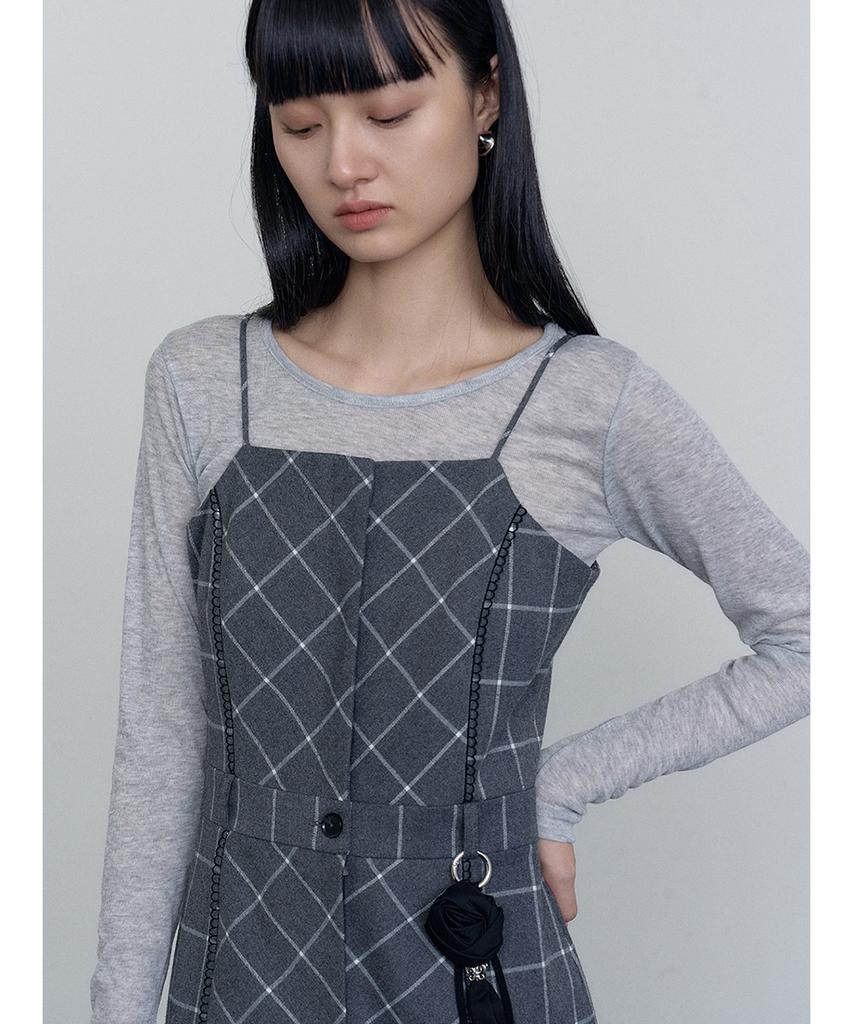 Make A Toast Check Pattern Sleeveless Maxi Dress Check Mbefop001Ck