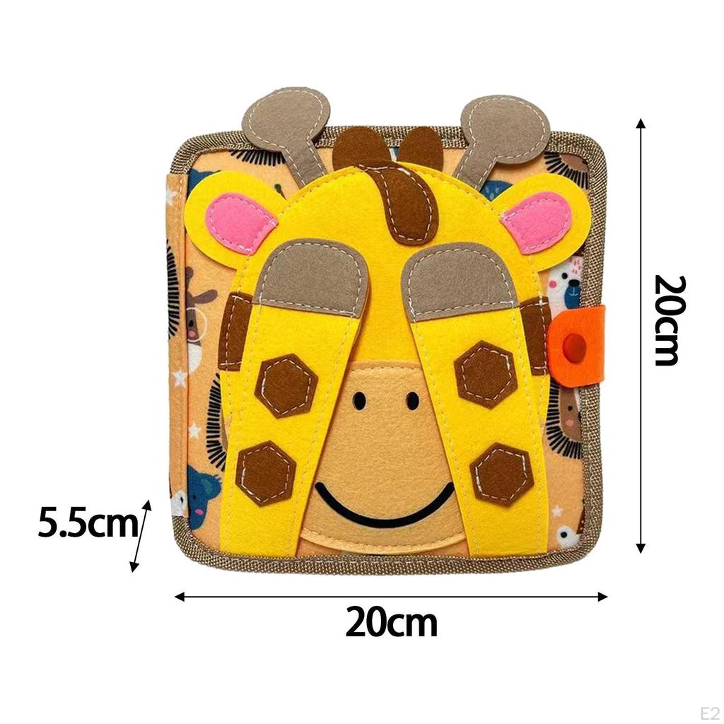 Baby Cloth Story Book Animals Developmental Kids Felt Busy Board for Communication