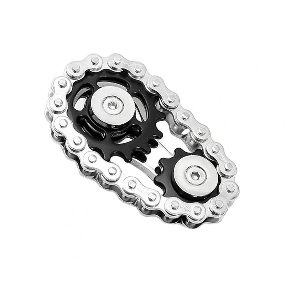 Mini Fidget Spinner Metal Bike Chains Fidget Spinner Toy For Stress Relief Kids Teens Adults Sprocket Flywheel Spinning Gear