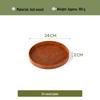 ZISIZ Wooden Round Serving Tray Set