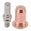 10pcs Rose Gold Plasma Cutter Electrode Tip Silver Brass Cutting Gun Consumables Set Nozzle Cutting Consumables Replacement