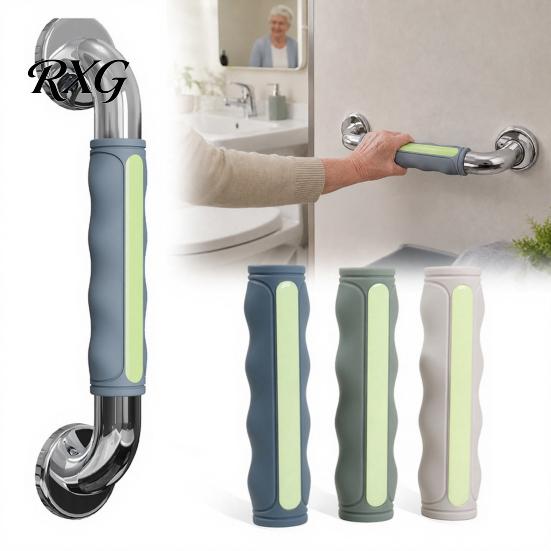 Silicone Handle Cover Handrail for Seniors, Glow-in-the-dark Elderly Grab Bar Cushioned Grip Sleeve, Anti-slip Wrap Home Bathroom Stairway Luminous