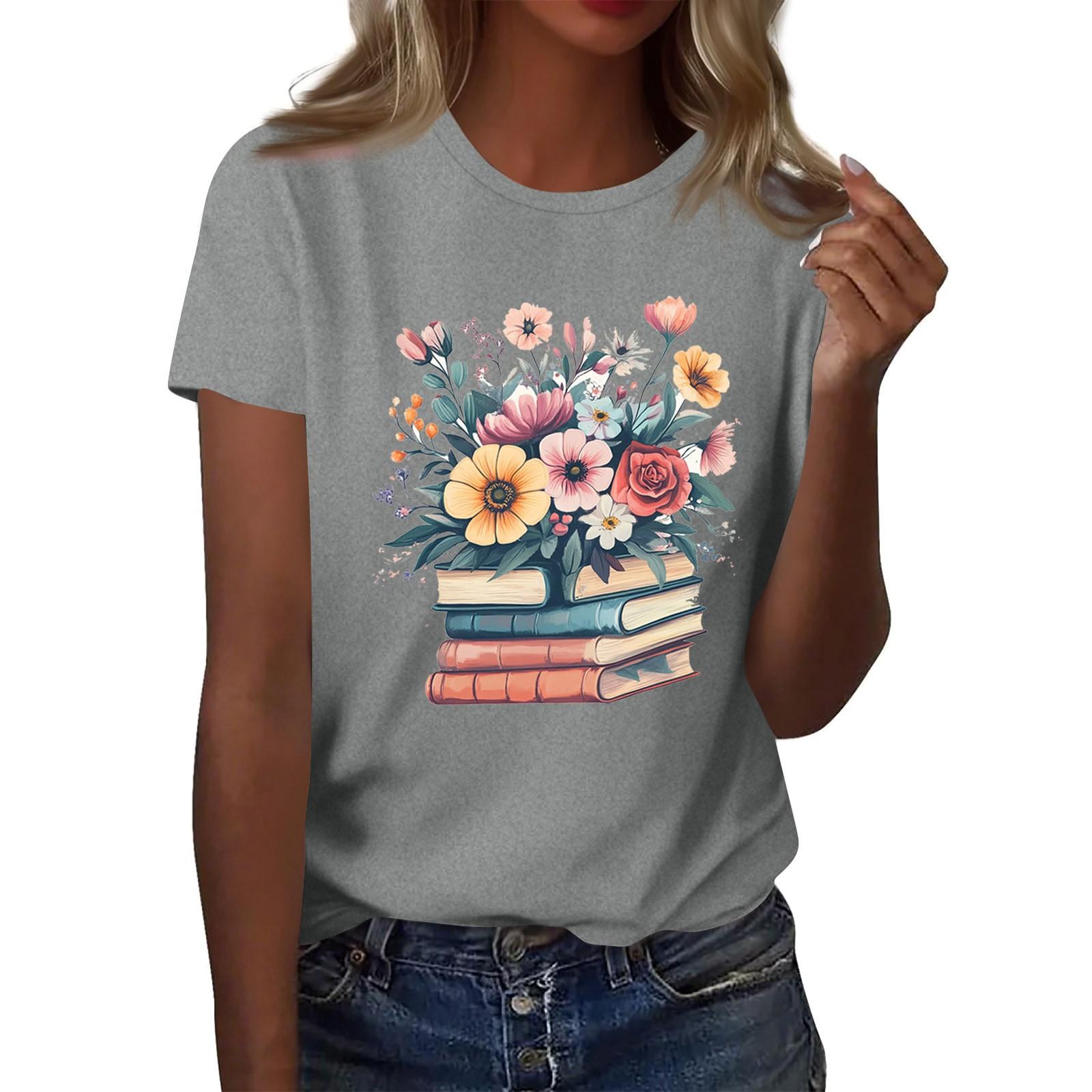 

Женская мода повседневная футболка с круглым вырезом и короткими рукавами, топ, футболка, топ XL