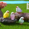 4 Cute Mini Parrots Micro Landscape Gardening Potted Ornaments Colorful Little Parrot DIY Small Accessories