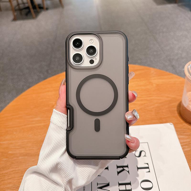 

High-quality Skin-feel Oil Spray Magnetic Mobile Phone Case for IP16promax Anti-fall and Anti-wear All-inclusive Protective Case For iPhone 16 Pro Max