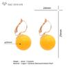 Fashion Big Round Imitation-pearl Drop Earrings For Women Girl Wedding Party Jewelry Rose Gold Color Eardrop
