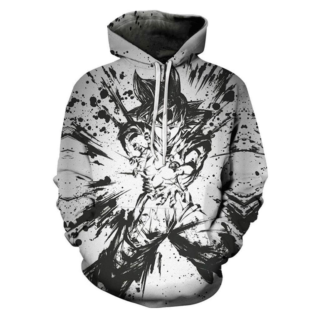 Spring And Autumn Casual Animation Sweater Dragon Ball 3D Digital Printing Hooded Pullover Sweater