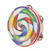 Orff 8 Inch Lollipop Tambourine With Cymbal Rattle Drum for KTV Party Percussion Musical Instruments Hand Jingle Bell Kids Toys