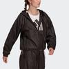Adidas Windbreaker Jacket With Three Stripes Women Outerwear Black GT3723