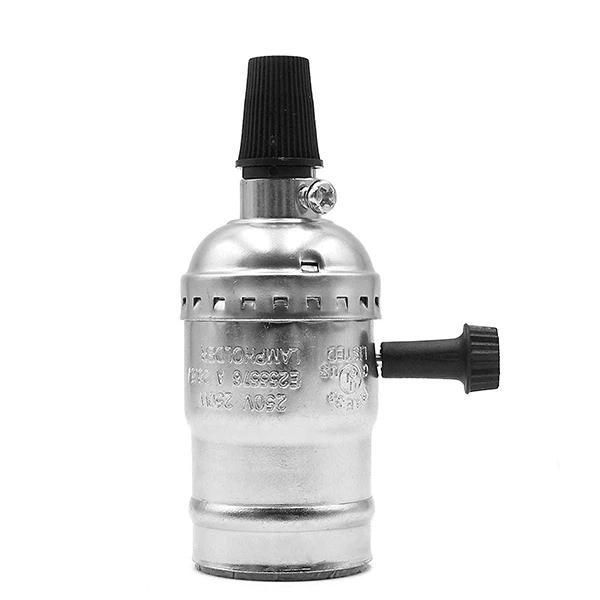 Suport lampă vintage Cablu Suport lampă Comutator cu buton Accesorii de iluminat Edison Vintage Suport lampă din cupru E27 Bar Restaurant