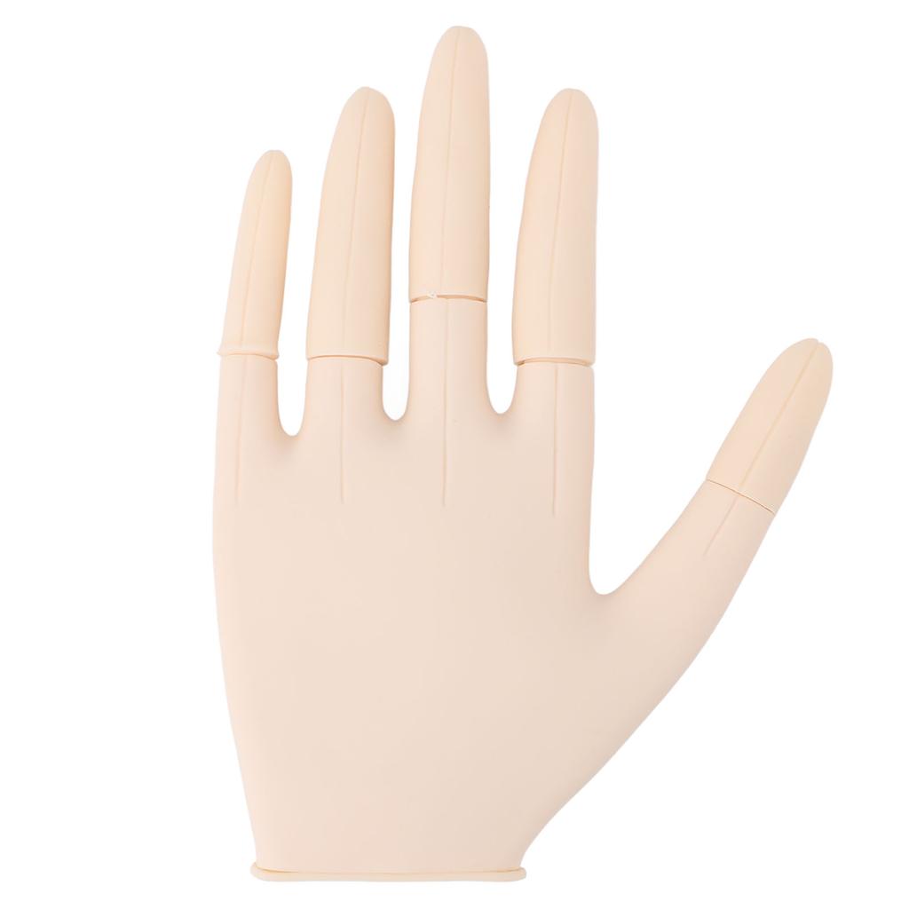 Practice Hand for Acrylic Nails Soft Rubber Flexible Fingers Movable Joints Nail Art Hand Nail Train