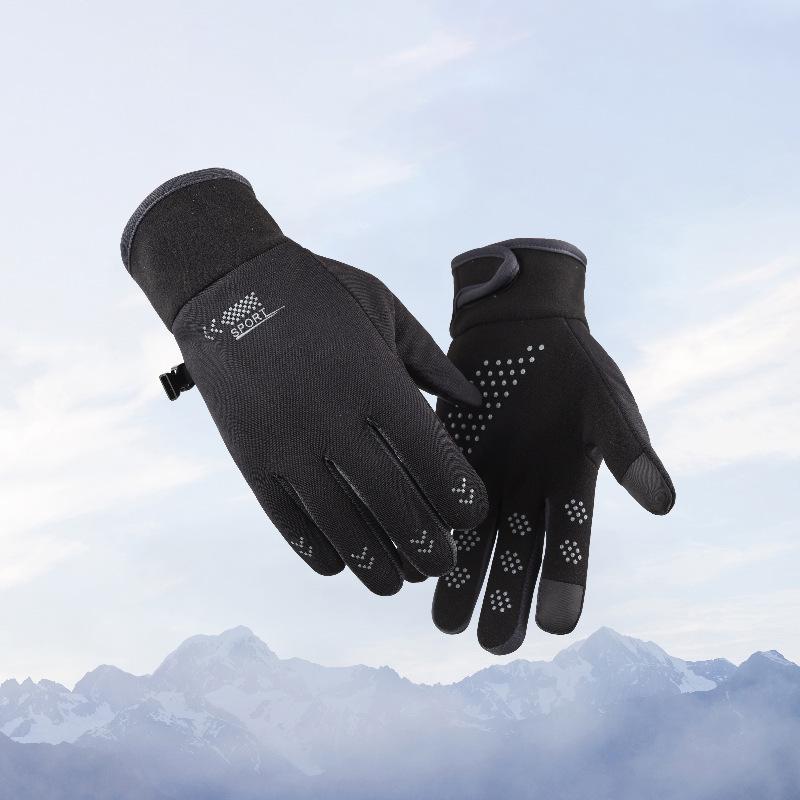 Mănuși Termice Ciclism Rezistente la Vânt și Apă pentru Toamnă/Iarnă - Bumbac Îngroșat pentru Sporturi în Aer Liber și Utilizare Motociclete Electrice