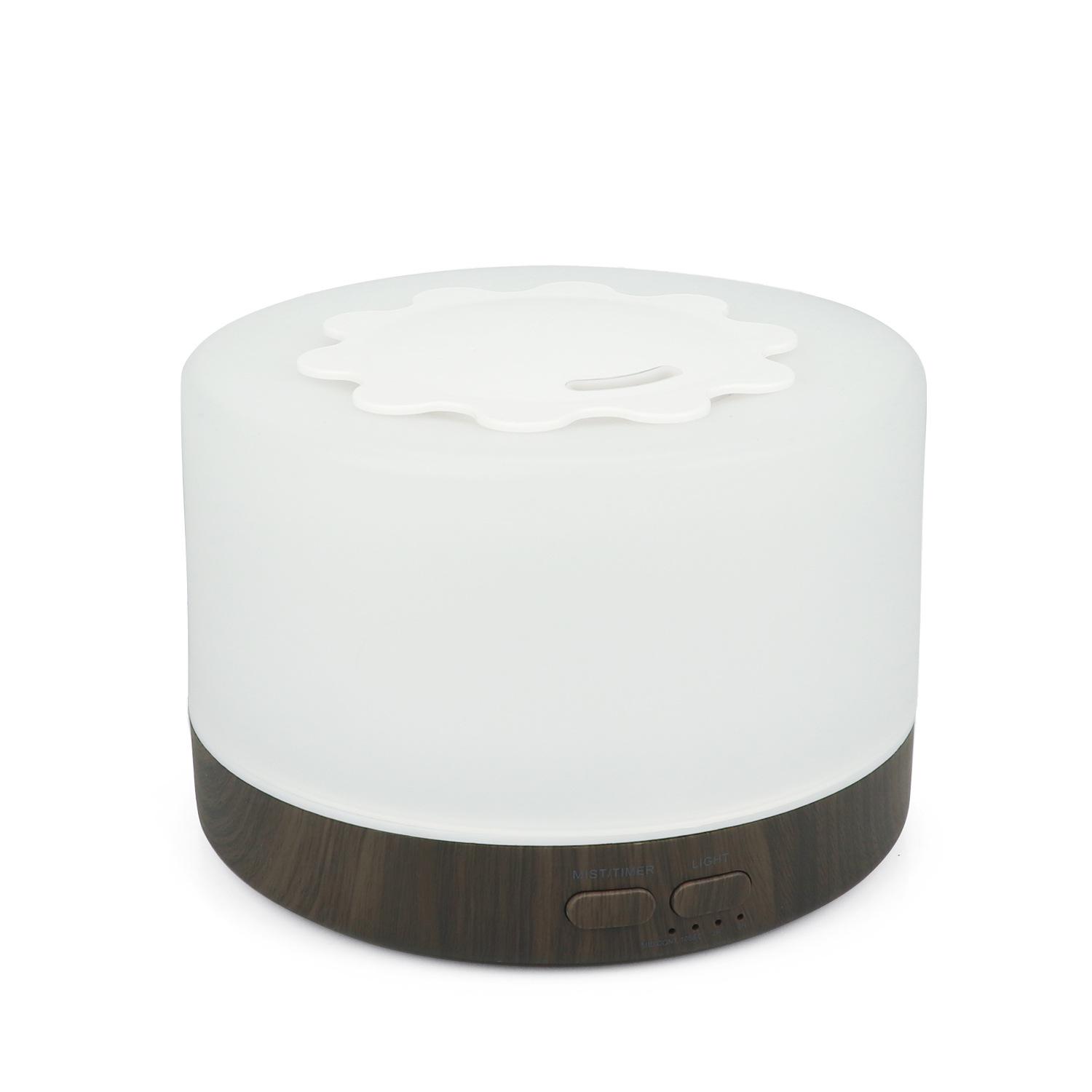 Colorful Aromatherapy Ultrasonic Humidifier & Wood Grain Diffuser - 700ML Capacity EU Standard