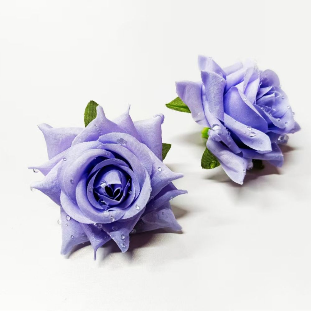 10pcs 3D Dew Drops Artificial Rose DIY Elegant Flower Arrangement  Home Decor