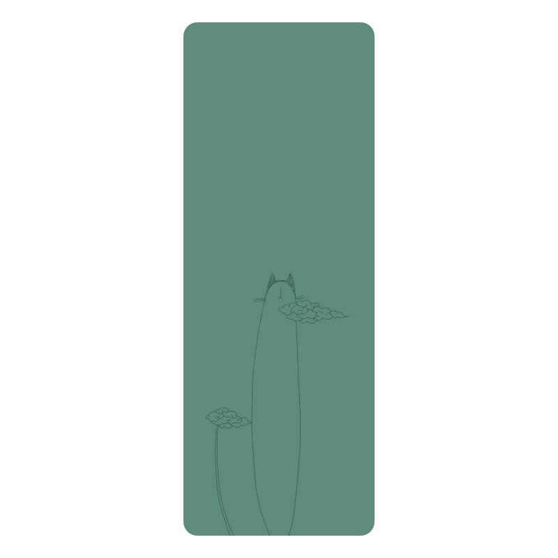 Non-slip, Sweat-absorbing, Personality Cartoon Yoga Mat - Natural Rubber, Widened & Long for Fitness and Plank Support