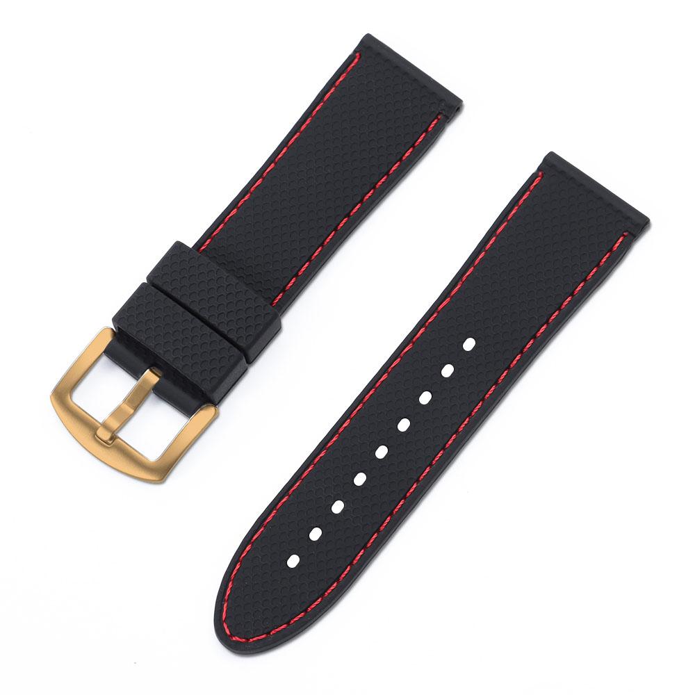 20mm 22mm 24mm Watch Band Strap Sport Vintage Silicone Business Watchband for Men Women Stainless Steel Buckle Watch Accessories