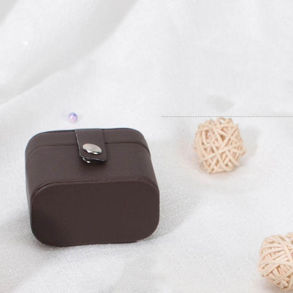 PU Leather Jewelry Storage Case Mini Earrings Storage Display Case  Women Rings