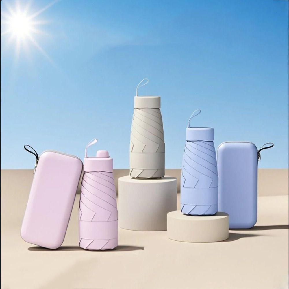Windproof Rain Umbrella Anti UV Sun Shade Parasol Five-Folding Parasol  Student