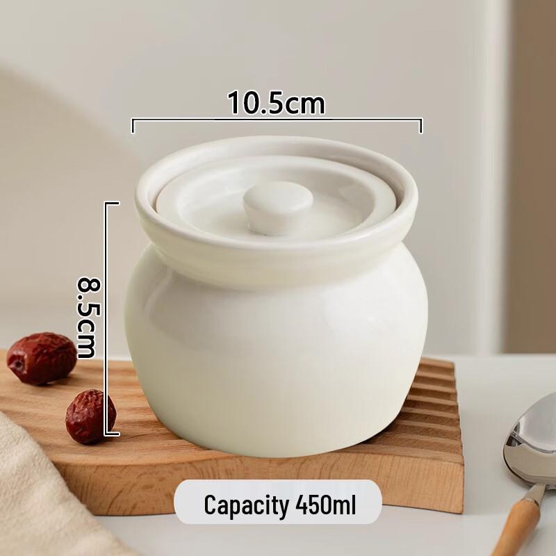 Lilang Thickened Clay Pot Double Boiler Stew Cup (3-Piece Set)