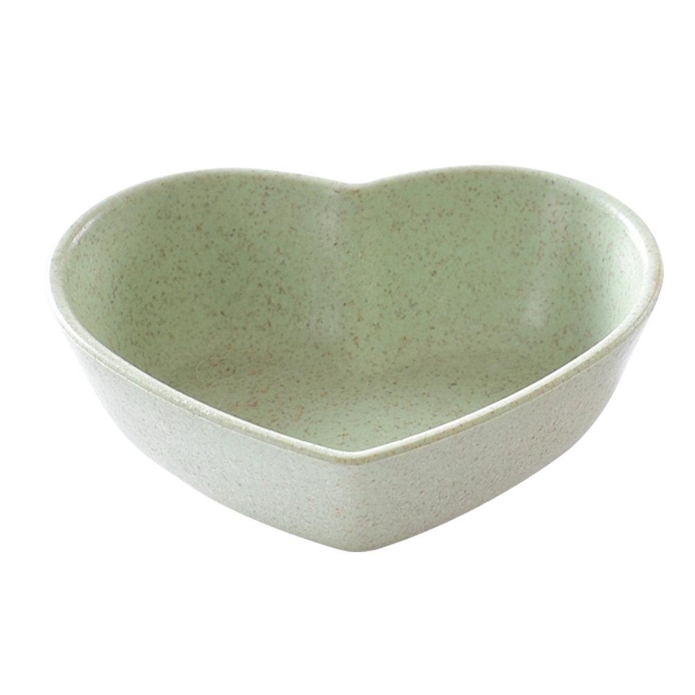4Pcs Heart Shape Sauce Dishes Wheat Straw Condiment Bowls Mini Plates for Sauce Dipping Jam Sushi Paste Condiment Dish