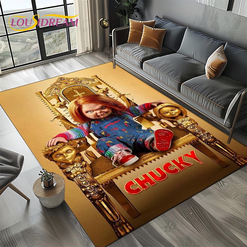 Hororový film Chucky Pennywise Halloween Postava Saw Koberec Kobereček pro Obývací pokoj Ložnici Domov Dekorace Pohovky, Protiskluzová Podložka na Podlahu