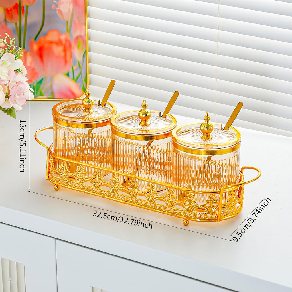 Seasoning Box Household Kitchen Light Luxury Seasoning Storage Box Desktop Seasoning Bottle Jar Sealing Seasoning Salt Jar Seasoning Jar