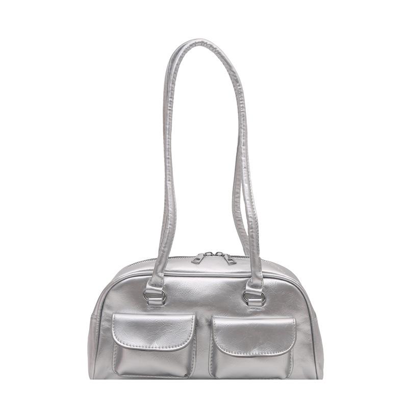 Commuting Large Capacity Solid Vintage Versatile Boston Shoulder Underarm Bag For Women
