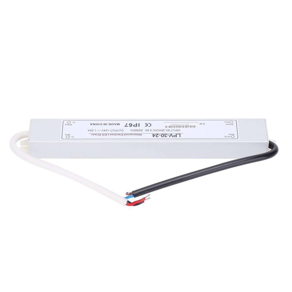 BERM Waterproof Power Supply Aluminum Alloy Switch Transformer Driver DC24V 30W LPV-30-24