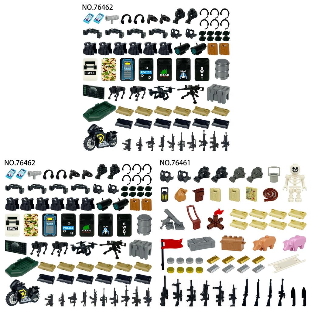 Military Building Block Upgrade Set With Plastic Accessories For Diy Collectors
