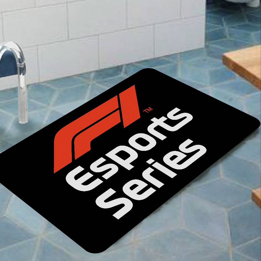 F-F1S F-Formula 1 LOGO Floor Mat Anti-slip Absorb Water Long Strip Cushion Bedroon Mat Alfombra