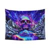 Psychedelic Skull Halloween Tapestry Wall Hanging Printed Polyester Tapestry Ins Throw Rug Blanket Wall Decor Tapiz