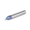 SpeTool 45 Degree V Bit 1/4 Inch Shank, 4-Flute TAC Coated Solid Carbide Chamfer End Mill for Caving V Groove and Sign