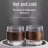 Elegant Heat-Resistant Glass Tea Cup with Wood Card - Perfect for Home Use and Guest Reception