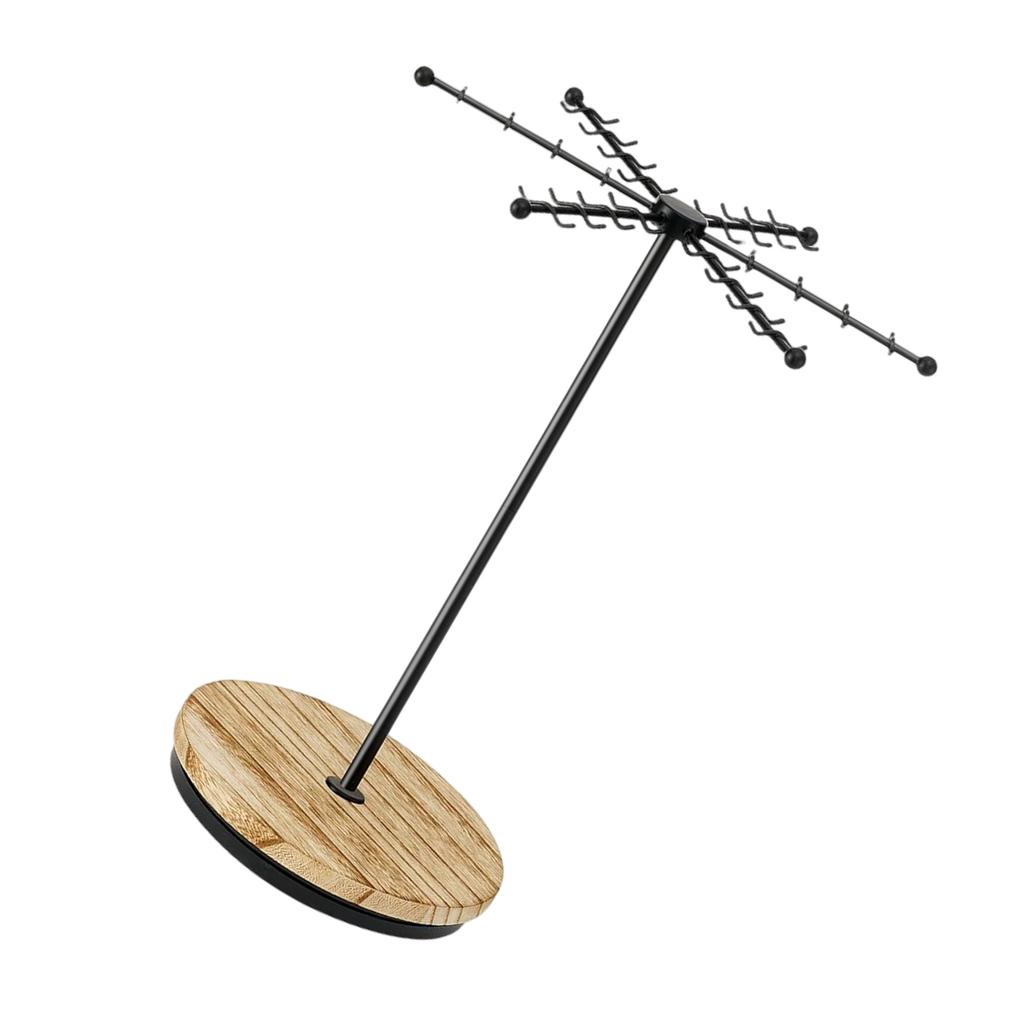 Metallhalsbandsställ med 48 krokar Roterande ställ för organisering och visning av halsband, örhängen och armband