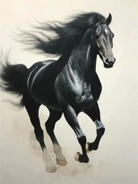 5D Diamond Painting New Arrivals Black Horse Full Round Embroidery Mosaic Animal Home Decor