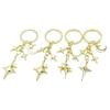 Inspired Alloy Keychain Pendant Featuring Star and Moon Openwork Pattern Compact Gift for Jewelry Lovers