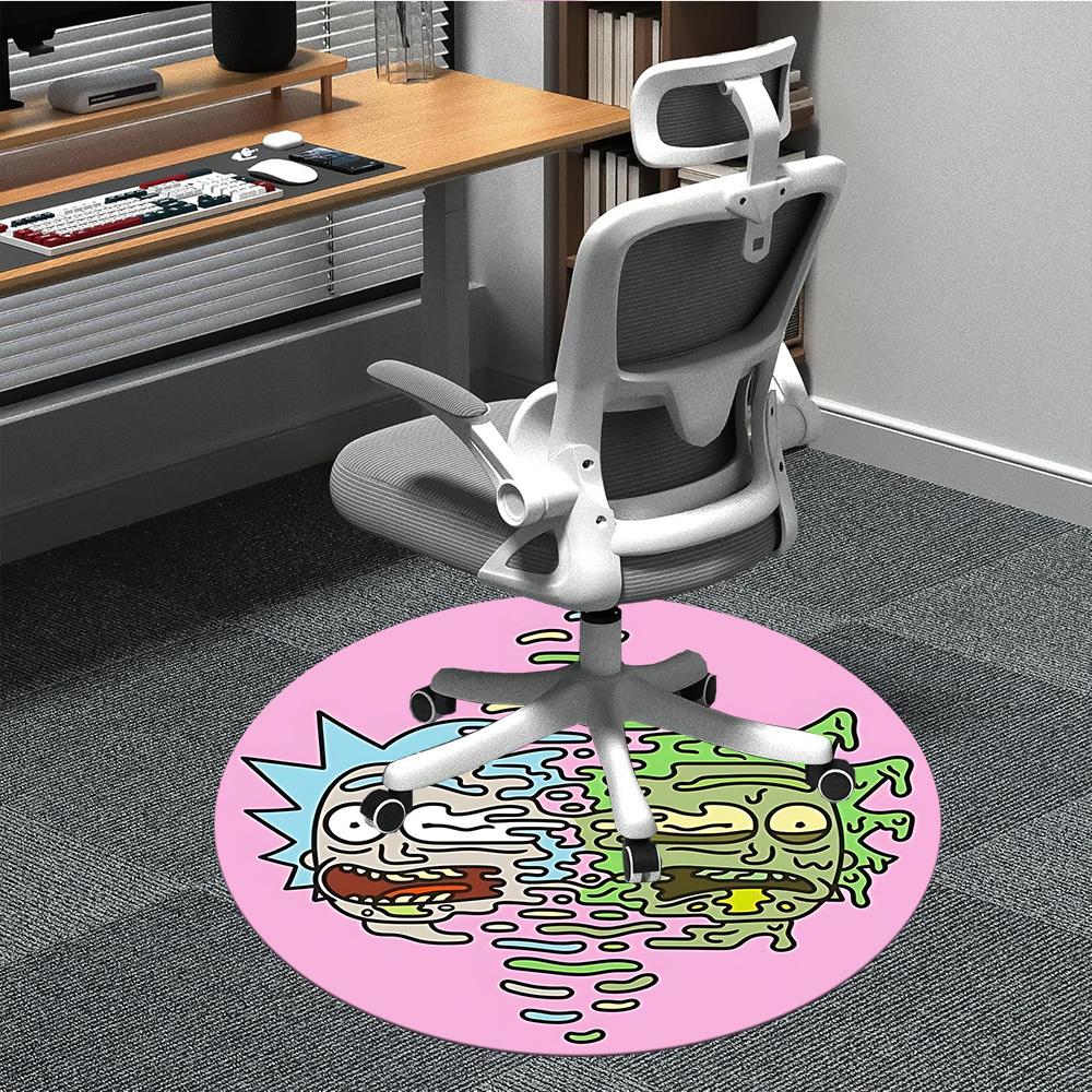 

1PC Rick and Morty Office Round Rug, Non-slip, Soft and Durable Office Rug for Interior Decoration, Perfect for Office yy250915048 80cm by 80cm